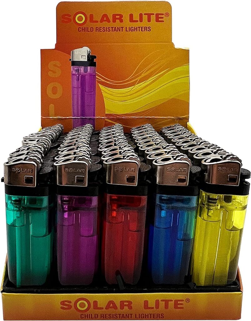 SOLAR LITE LIGHTERS - 50CT DISPLAY | Sahara Distribution